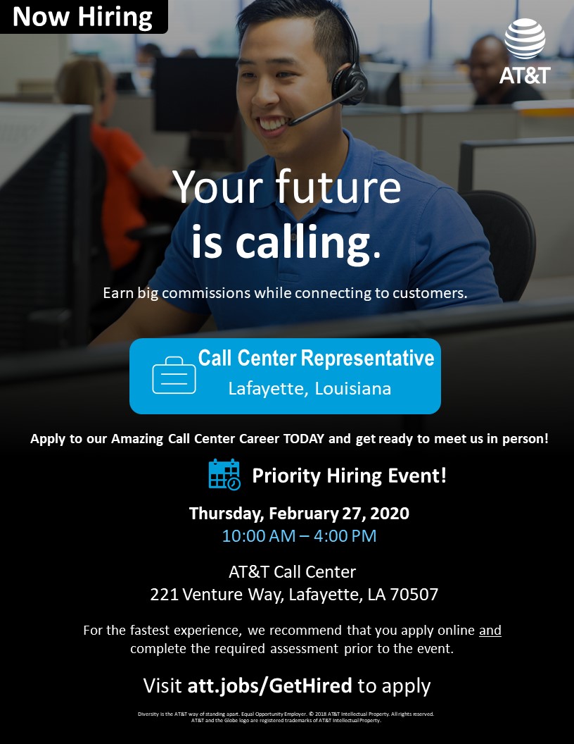 At& t call center jobs in baton rouge la